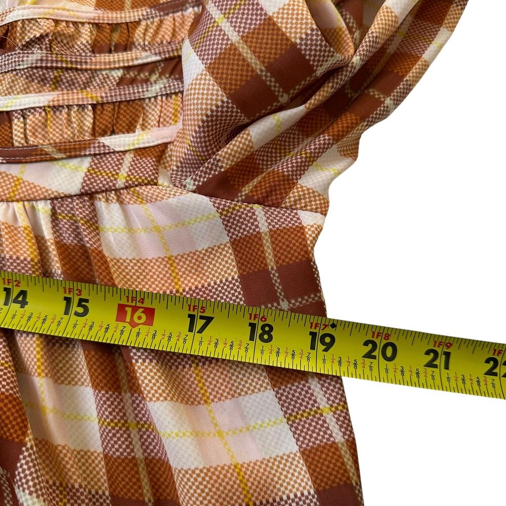 56-37 Lauren Conrad Brown Plaid Top Women's Size Small | 56-37 - Picture 6 of 6